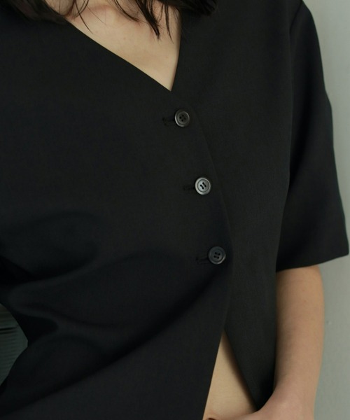 「anuke」 半袖ブラウス FREE ブラック レディース_画像5