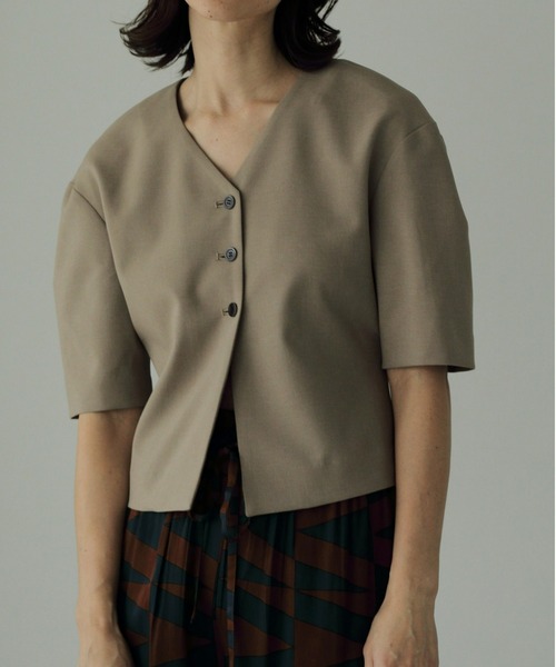 「anuke」 半袖ブラウス FREE ブラック レディース_画像7