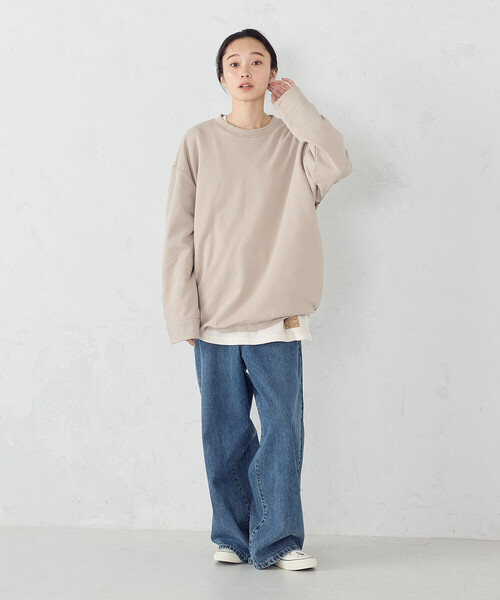 Purple&Yellow（パープルアンドイエロー） tシャツ チェック切り替え