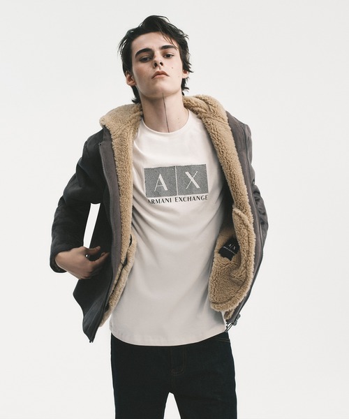 ARMANI EXCHANGE ムートンジャケット ムートンコート 「A|X アルマーニ
