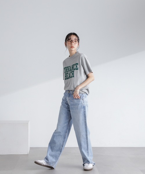 「Champion」 半袖Tシャツ M グレー レディース_画像5