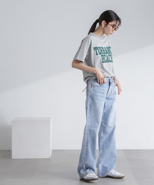 「Champion」 半袖Tシャツ M グレー レディース_画像6