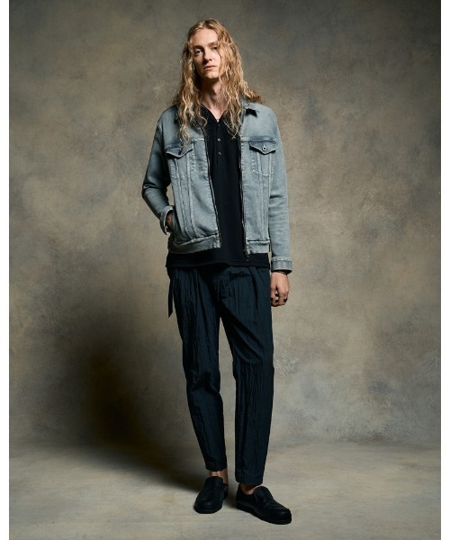 ブルゾン アウター denim zip blouson メンズの画像