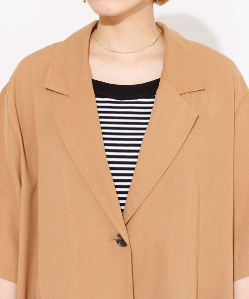 「NOMINE」 テーラードジャケット フリー ベージュ レディース_画像6