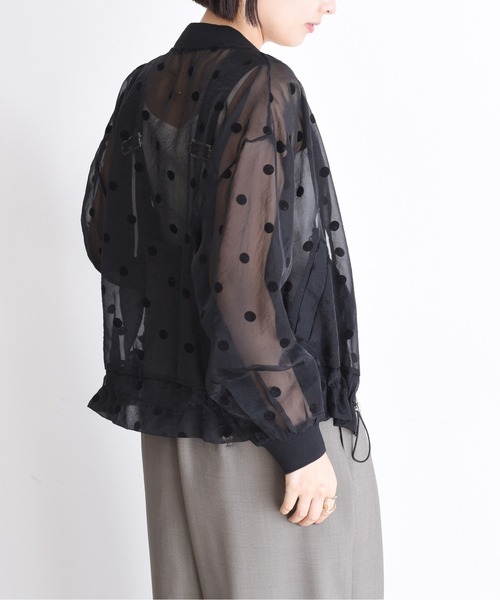 「Eimee Law」 ジップアップブルゾン 38 ダークベージュ レディース_画像2