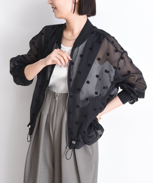 「Eimee Law」 ジップアップブルゾン 38 ダークベージュ レディース_画像4