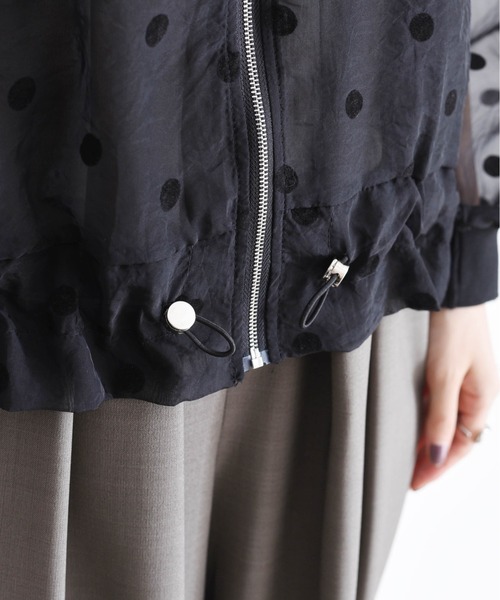 「Eimee Law」 ジップアップブルゾン 38 ダークベージュ レディース_画像5