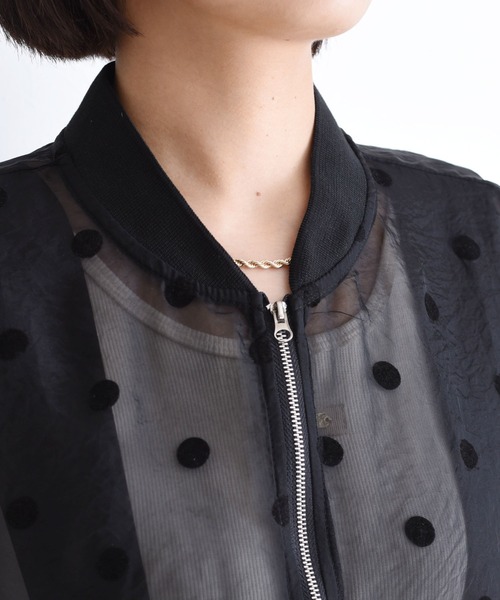 「Eimee Law」 ジップアップブルゾン 38 ダークベージュ レディース_画像6