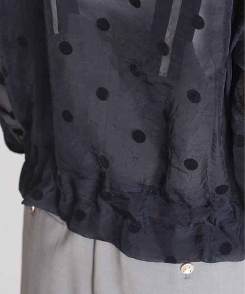 「Eimee Law」 ジップアップブルゾン 38 ダークベージュ レディース_画像8