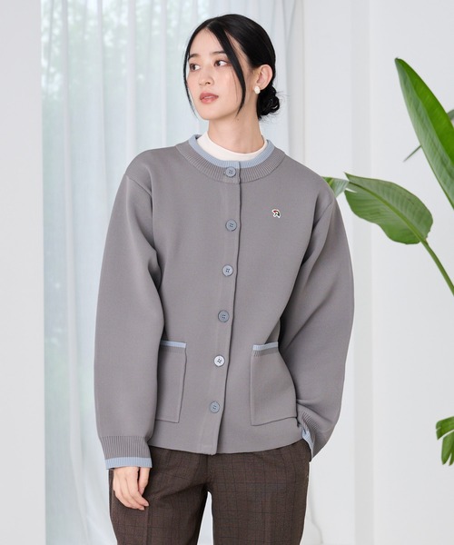 【新品】アーノルドパーマー カジュアル フード付きロングカーディガン ガウン Arnold Palmer（アーノルドパーマー） カーディガン アクセントライン