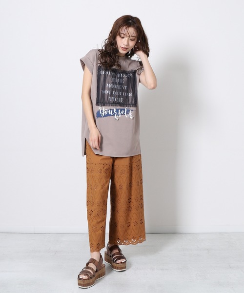 「Re.Verofonna」 半袖カットソー MEDIUM グリーン レディース_画像4