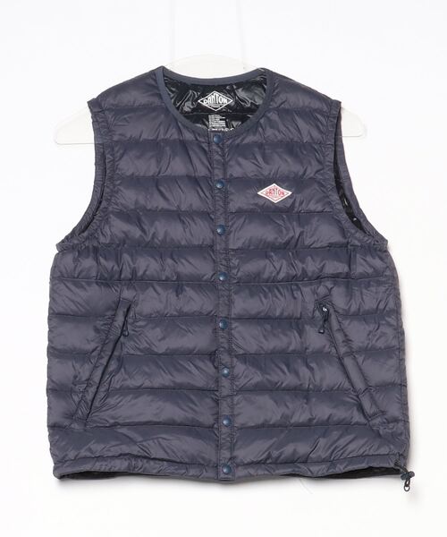ダントン インナーダウン 34 美品 DANTON ネイビー インナーダウン