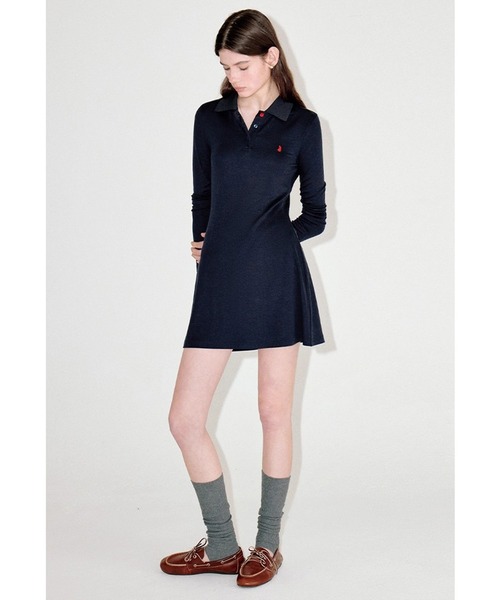 ワンピース ポロカラー 長袖ミニワンピース FD25L001「Fano Studios