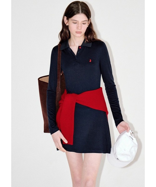 ワンピース ポロカラー 長袖ミニワンピース FD25L001「Fano Studios