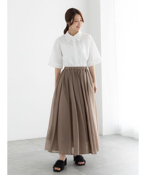 「Te chichi」 7分袖ブラウス F サックスブルー レディース_画像5