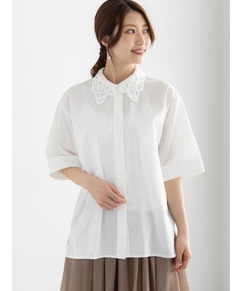 「Te chichi」 7分袖ブラウス F サックスブルー レディース_画像7