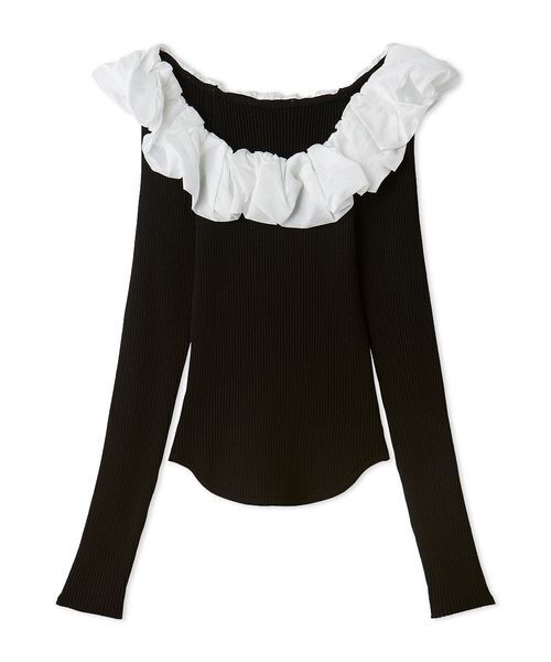 SNIDEL（スナイデル） ニット セーター シアーフリルニットプル