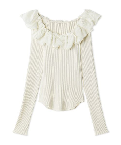 SNIDEL（スナイデル） ニット セーター シアーフリルニットプル