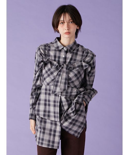 LILY BROWN（リリーブラウン） ブラウス シャツ Lily Bearチェック