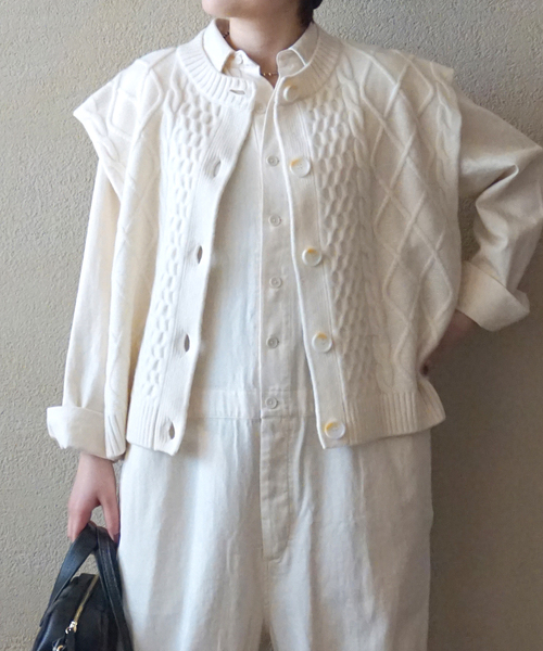 極美品♪ジャーナルスタンダードラックス◆アランアミクルーネックベスト　ケーブル JOURNAL STANDARD LUXE（ジャーナルスタンダード ラックス）の「アラン