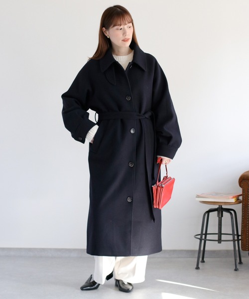 cepo（セポ） ステンカラーコート コート ニットメルトンロングコート