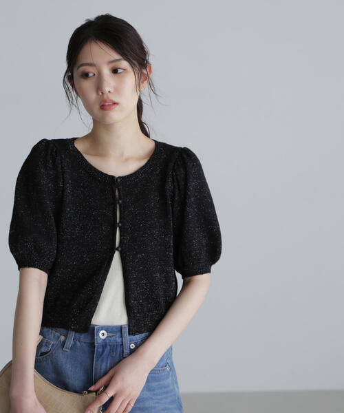 「FREE'S MART」 半袖ニット FREE レッド レディース_画像4