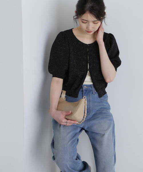 「FREE'S MART」 半袖ニット FREE レッド レディース_画像5