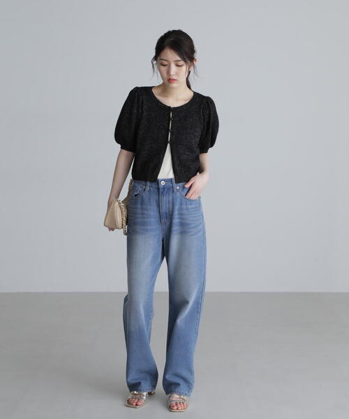 「FREE'S MART」 半袖ニット FREE レッド レディース_画像6