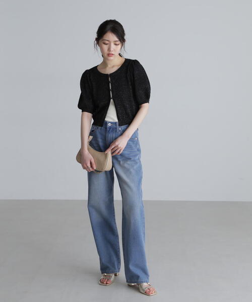 「FREE'S MART」 半袖ニット FREE レッド レディース_画像8