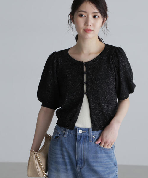 「FREE'S MART」 半袖ニット FREE レッド レディース_画像9