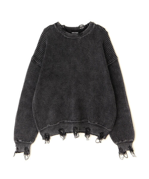 「DANKE SCHON」 長袖ニット M ブラック メンズ_画像2