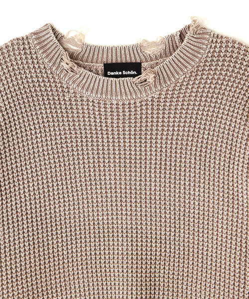 「DANKE SCHON」 長袖ニット M ブラック メンズ_画像9