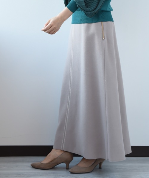 「INTERPLANET」 スカート FREE グレイッシュベージュ レディース_画像6