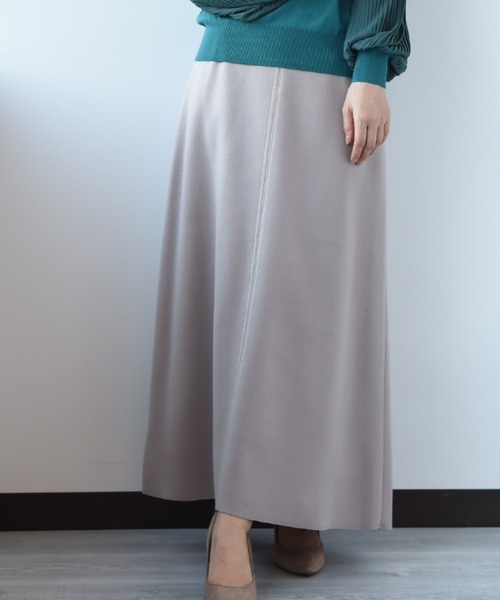 「INTERPLANET」 スカート FREE グレイッシュベージュ レディース_画像7