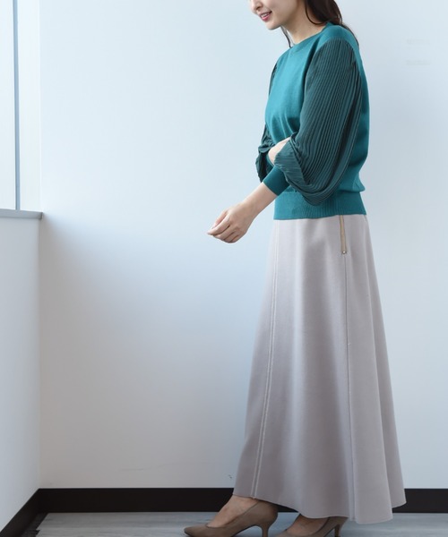 「INTERPLANET」 スカート FREE グレイッシュベージュ レディース_画像9