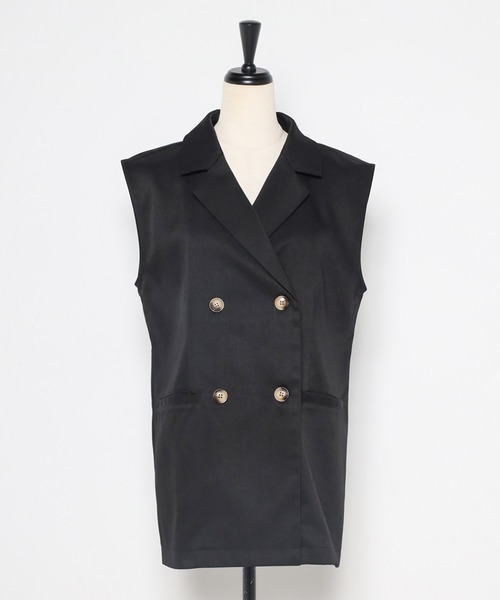 「Bonjour Sagan」 ベスト FREE ブラック レディース_画像3