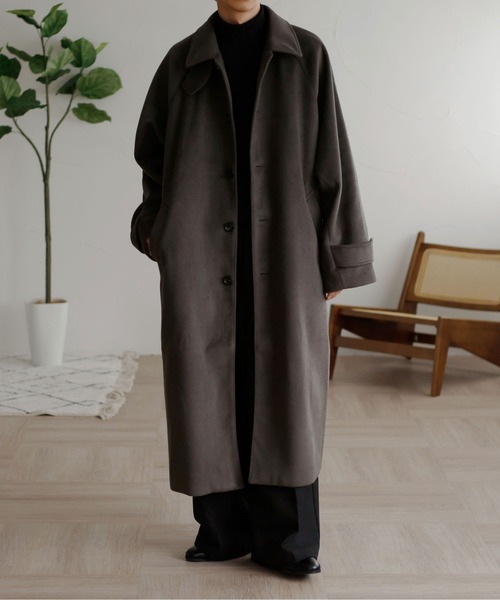 epnok ステンカラーコート MEDIUM ブラック メンズ : ZOZOTOWN Yahoo