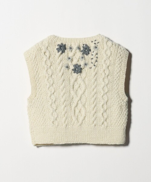 Pheeta（フィータ） ベスト ジレ 「Pheeta」Clara フラワー ニット