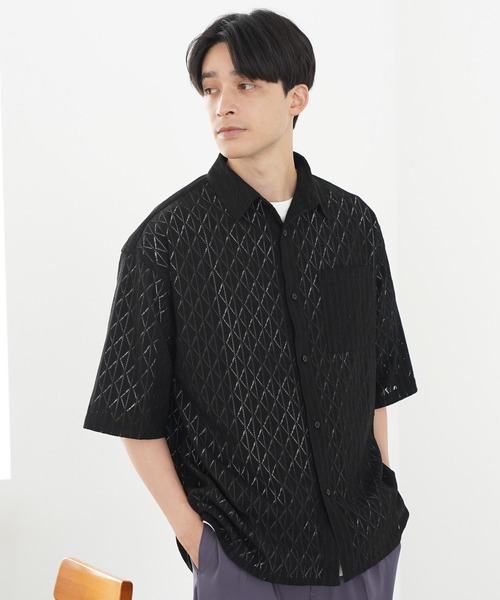 「LAKOLE」 半袖シャツ MEDIUM オフホワイト メンズ_画像3
