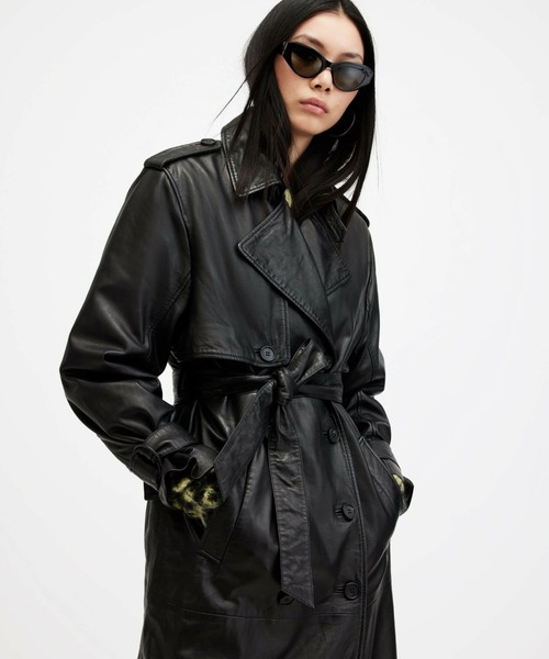 レザージャケット ライダース ALLSAINTS HENDRY TRENCH レディースの画像
