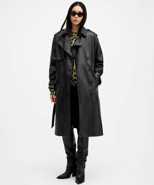 レザージャケット ライダース ALLSAINTS HENDRY TRENCH レディースの画像