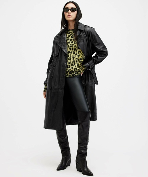 レザージャケット ライダース ALLSAINTS HENDRY TRENCH レディースの画像