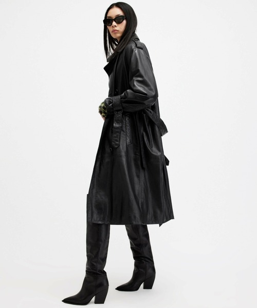 レザージャケット ライダース ALLSAINTS HENDRY TRENCH レディースの画像