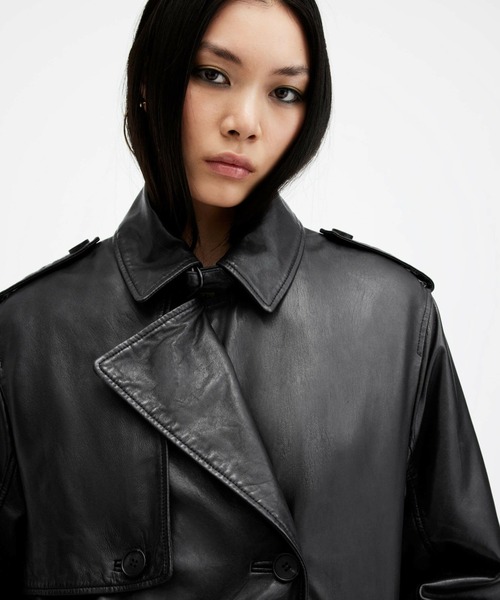 レザージャケット ライダース ALLSAINTS HENDRY TRENCH レディースの画像