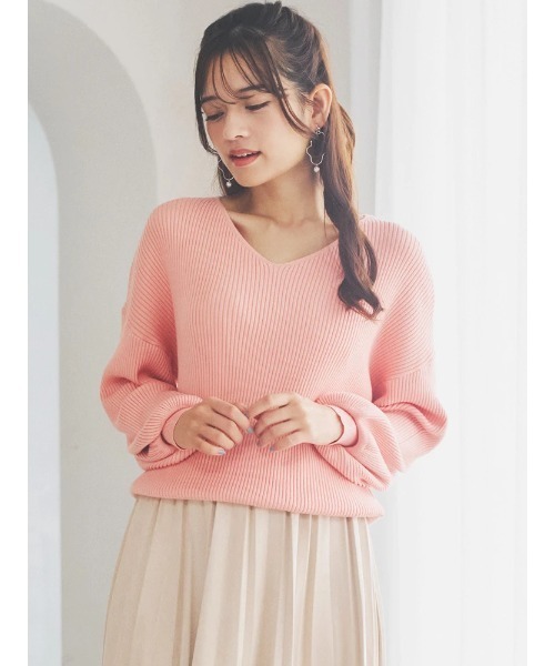 LUDIC PARK（ルディックパーク） ニット セーター Vネックミルキー