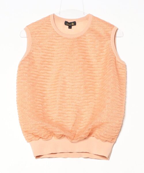 DRAWER（ドゥロワー） ノースリーブニット 1 ピンク レディース