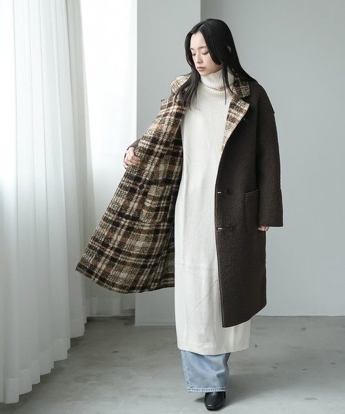 mili an deni（ミリアンデニ） コート チェスターコート リバーシブル
