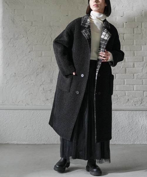 mili an deni（ミリアンデニ） コート チェスターコート リバーシブル