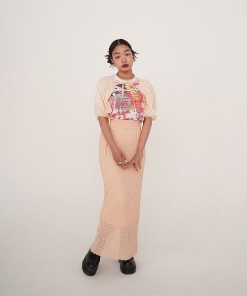 「TINA:JOJUN」 半袖ブラウス M ブラック レディース_画像6