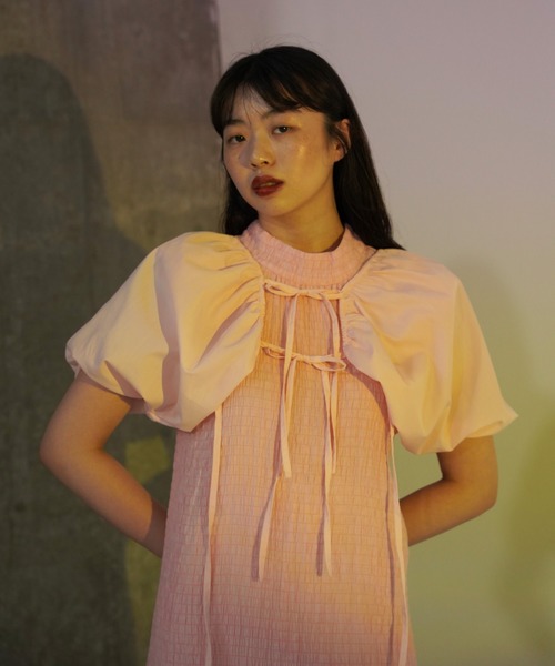 「TINA:JOJUN」 半袖ブラウス M ブラック レディース_画像9